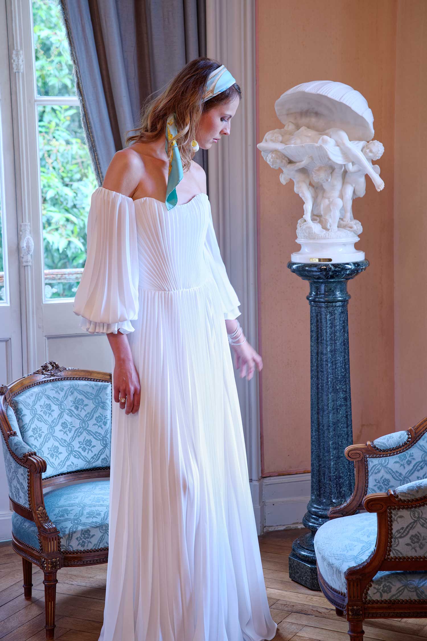 Atelier Manon Pascual, robe de mariée , collection couture 2021, Hermès