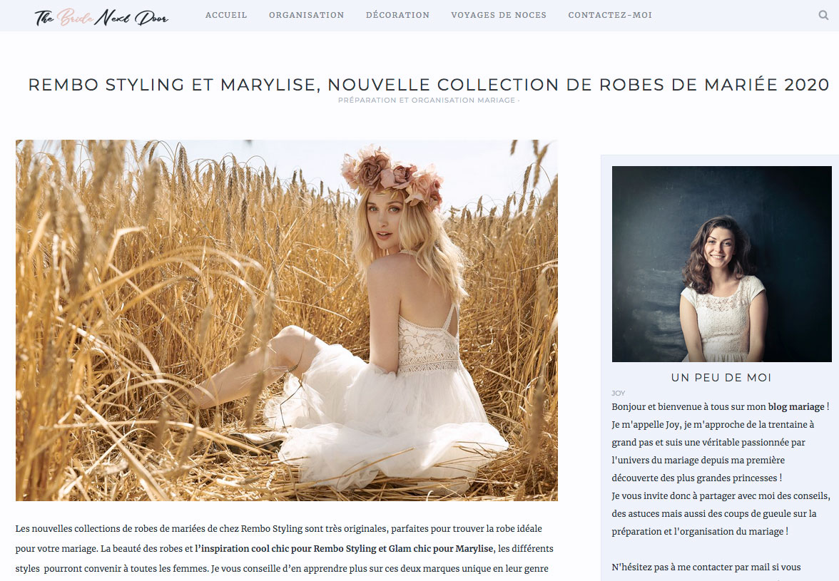 The Bride Next Door - Collection Rembo Styling & Marylise