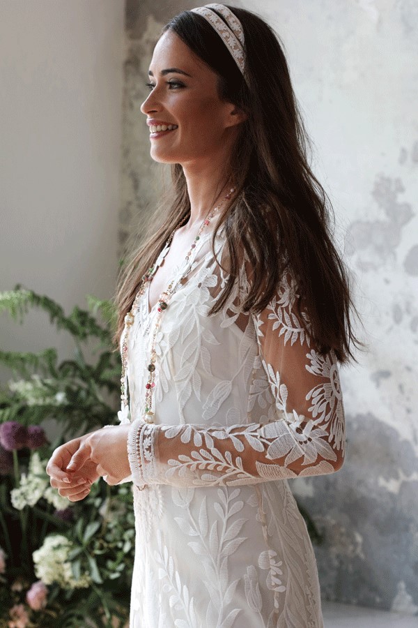 Maggie, robe de mariée, collection de couture 2023 de l’Atelier Manon Pascual, vue de face