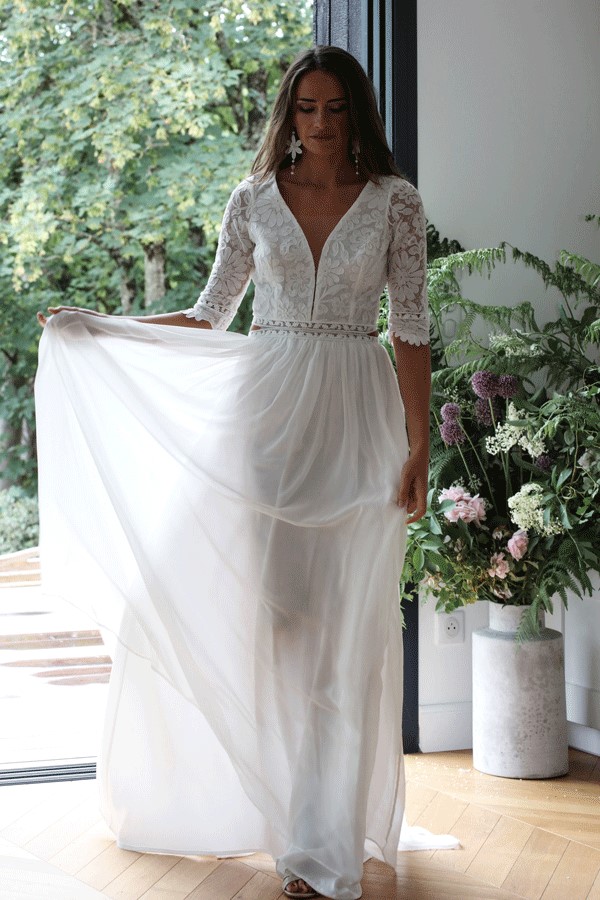 Roma. Manon Pascual, créatrice de robe de mariée sur mesure. Collection couture 2023. Robes de mariée prêt à porter et sur mesure